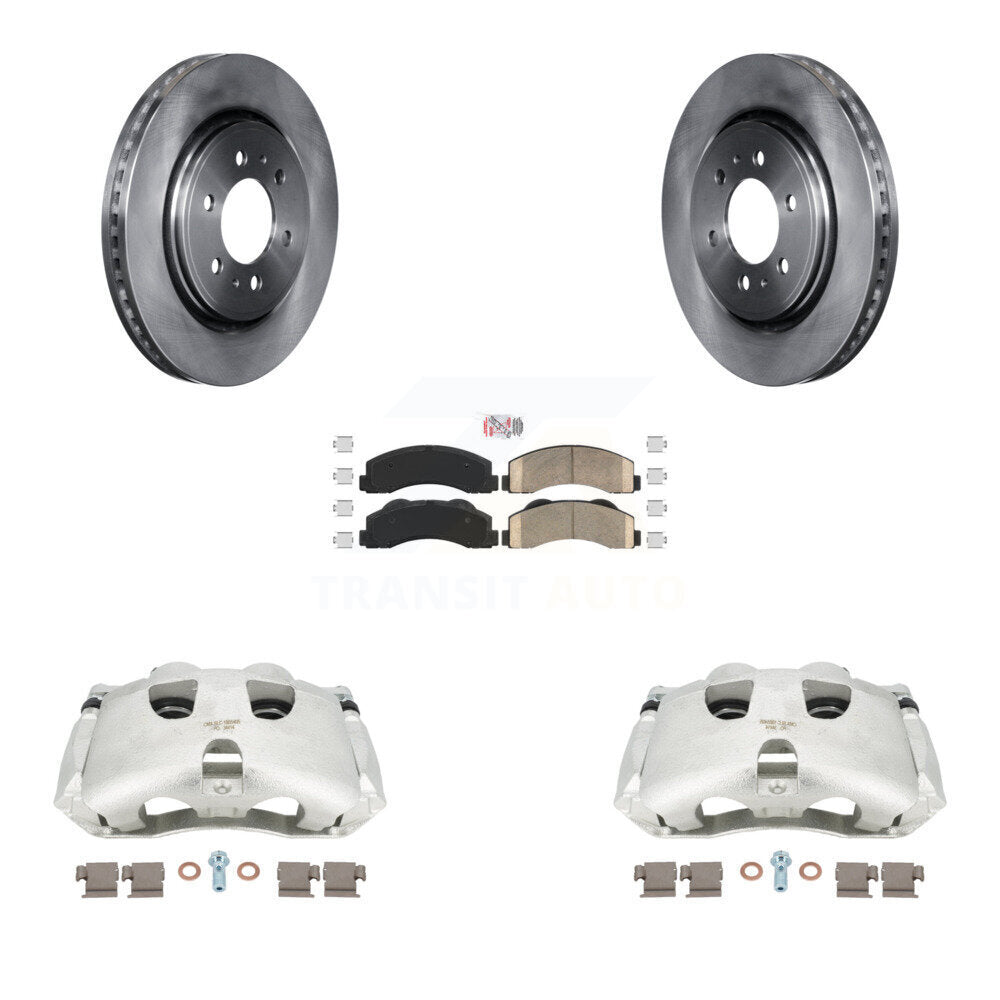 Front Disc Brake Caliper Rotors And Ceramic Pads Kit For Ford F-150 KC8-100172N by Transit Auto