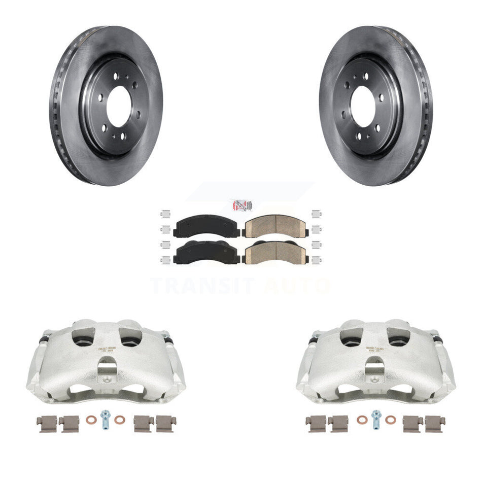 Front Disc Brake Caliper Rotors And Ceramic Pads Kit For Ford F-150 KC8-100172N by Transit Auto