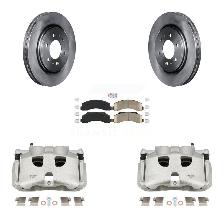 Front Disc Brake Caliper Rotors And Ceramic Pads Kit For Ford F-150 KC8-100172N