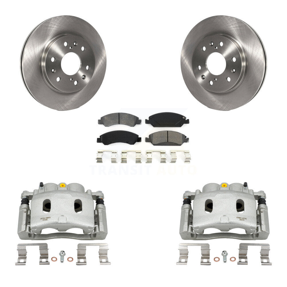 Front Brake Caliper Rotors Semi-Metallic Pad Kit For Chevrolet GMC Silverado 1500 Sierra KC8-100173S