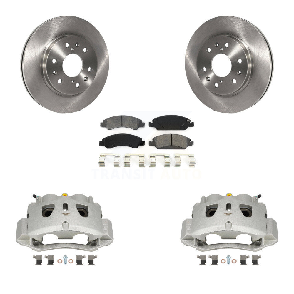 Front Disc Brake Caliper Rotors And Semi-Metallic Pad Kit For 2016 Chevrolet Suburban HD KC8-100174S