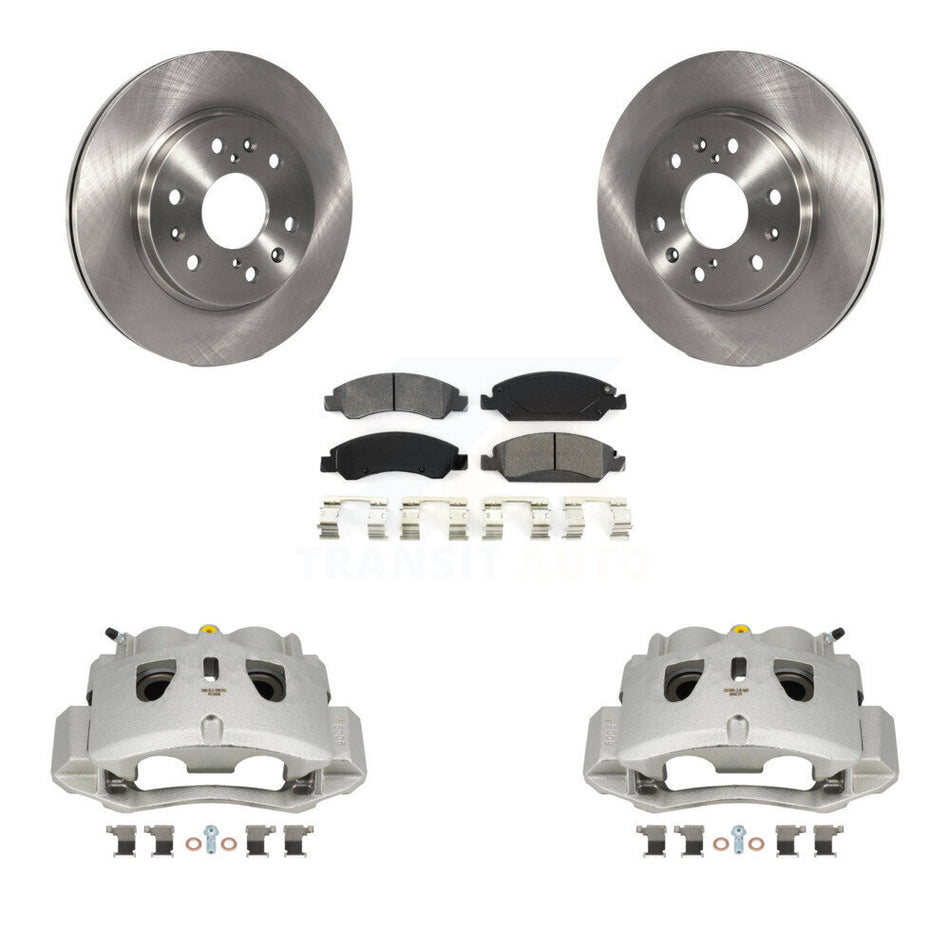 Front Disc Brake Caliper Rotors And Semi-Metallic Pad Kit For 2016 Chevrolet Suburban HD KC8-100174S