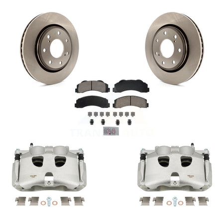 Front Brake Caliper Rotor And Ceramic Pad Kit For 2012-2014 Ford F-150 With 7 Lug Wheels KC8-100175N