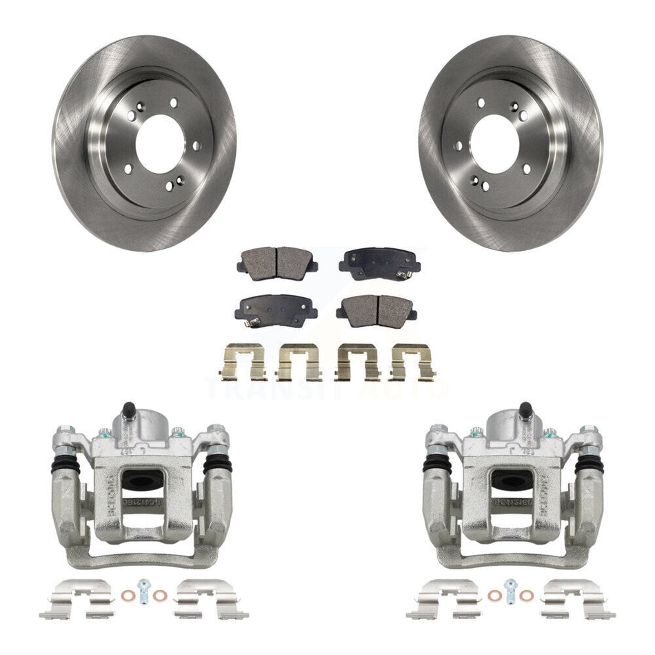 Rear Brake Caliper Rotors Ceramic Pad Kit For Hyundai Sonata With Electric Parking KC8-100175T