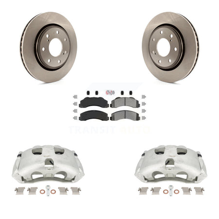 Front Disc Brake Caliper Rotors And Semi-Metallic Pads Kit For 2010-2011 Ford F-150 With 7 Lug Wheels KC8-100176N by Transit Auto