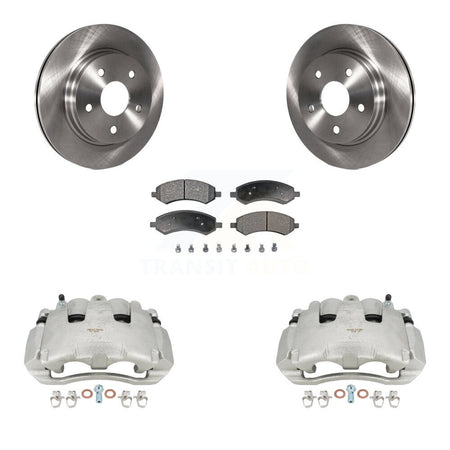 Front Disc Brake Caliper Rotors And Semi-Metallic Pads Kit For Dodge Ram 1500 KC8-100176P by Transit Auto