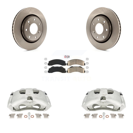 Front Disc Brake Caliper Rotors And Ceramic Pads Kit For 2010-2011 Ford F-150 With 7 Lug Wheels KC8-100177N by Transit Auto