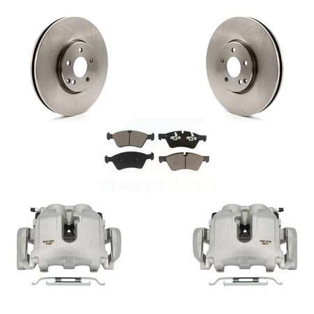 Front Brake Caliper Rotors Ceramic Pad Kit For 2006 Mercedes-Benz E500 AWD From 10 24 05 KC8-100179C