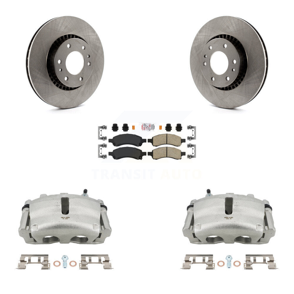 Front Brake Caliper Rotor And Ceramic Pad Kit For Chevrolet Trailblazer GMC Envoy XL EXT KC8-100180N