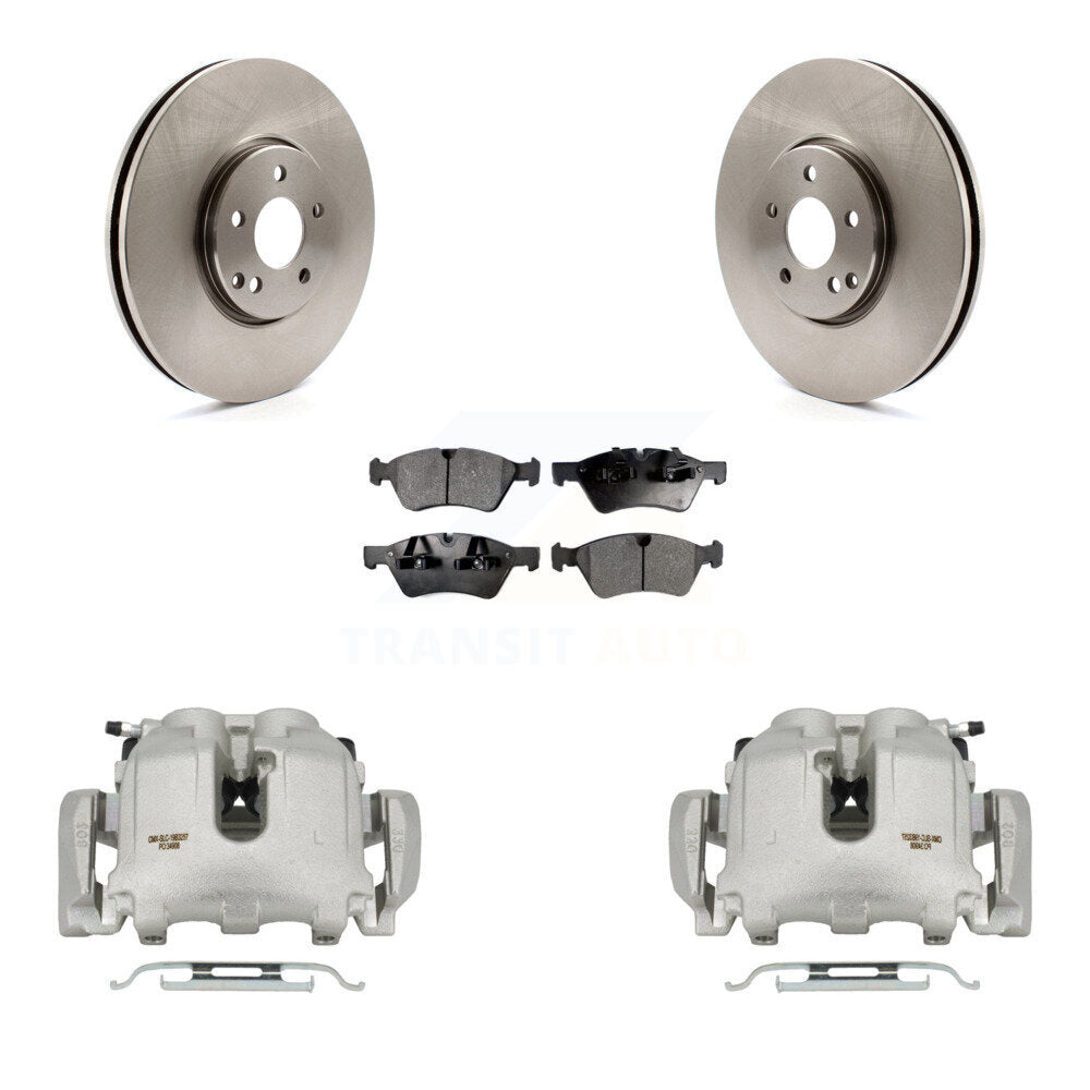 Front Brake Caliper Rotor Semi-Metallic Pad Kit For Mercedes-Benz E500 AWD From 10 24 05 KC8-100181P