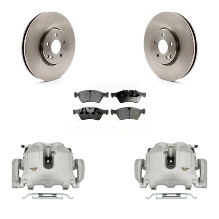 Front Brake Caliper Rotor Semi-Metallic Pad Kit For Mercedes-Benz E500 AWD From 10 24 05 KC8-100181P
