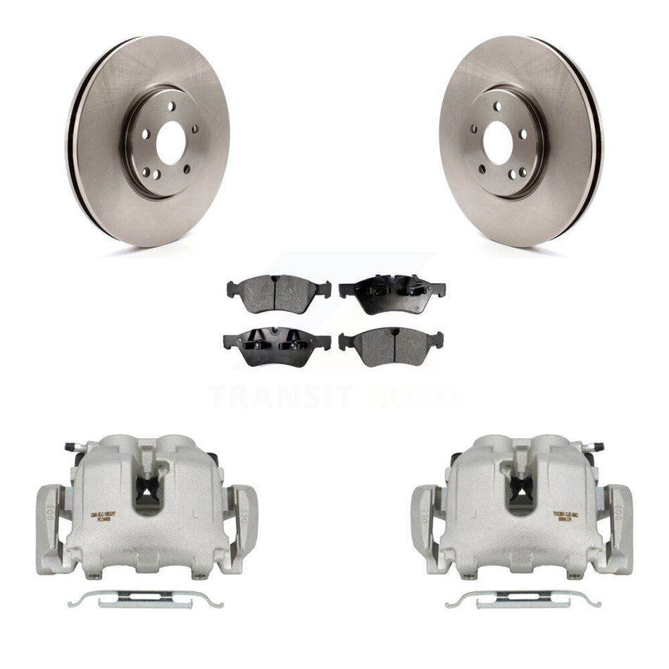Front Brake Caliper Rotor Semi-Metallic Pad Kit For Mercedes-Benz E500 AWD From 10 24 05 KC8-100181P