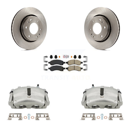 Front Disc Brake Caliper Rotor Ceramic Pad Kit For Chevrolet Trailblazer GMC Envoy Buick KC8-100182N