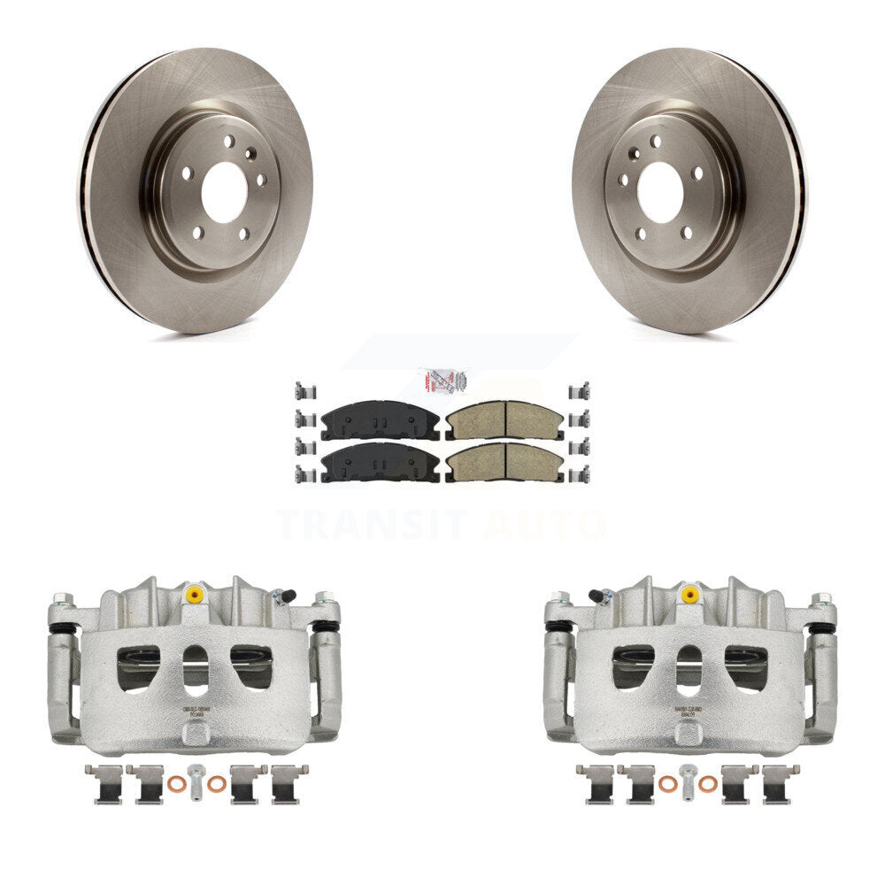 Front Brake Caliper Rotor Ceramic Pad Kit For Ford Explorer Sport With Heavy Duty Brakes KC8-100183N