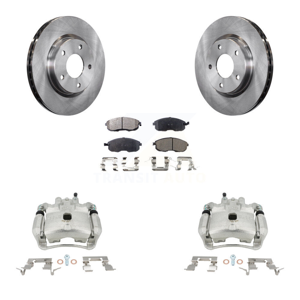 Front Disc Brake Caliper Rotors And Semi-Metallic Pads Kit For Nissan Sentra KC8-100183P by Transit Auto