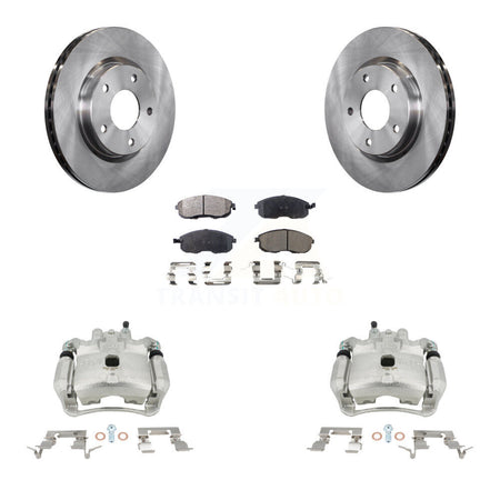 Front Disc Brake Caliper Rotors And Semi-Metallic Pads Kit For Nissan Sentra KC8-100183P by Transit Auto