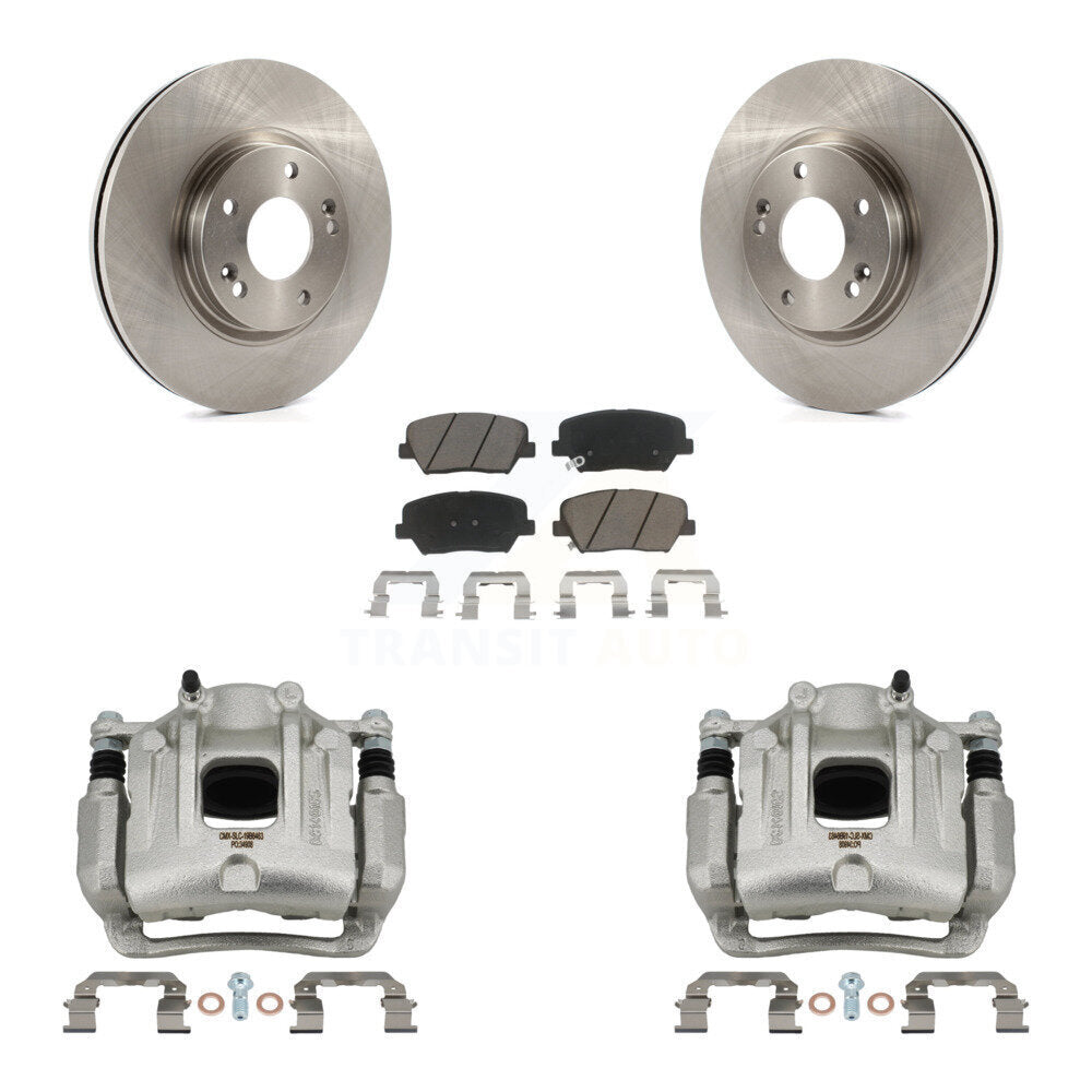 Front Disc Brake Caliper Rotors And Ceramic Pads Kit For Hyundai Santa Fe Kia Sorento KC8-100184C