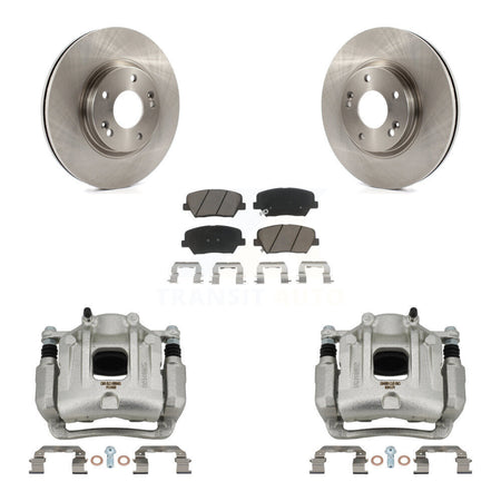 Front Disc Brake Caliper Rotors And Ceramic Pads Kit For Hyundai Santa Fe Kia Sorento KC8-100184C