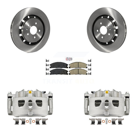 Front Brake Caliper Rotor & Ceramic Pad Kit For Ford Explorer Flex Taurus Police Utility KC8-100184N