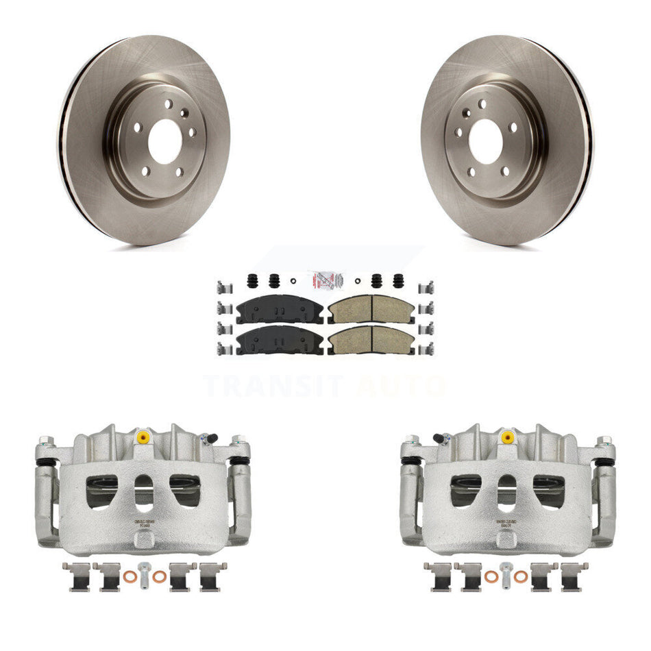 Front Brake Caliper Rotor Ceramic Pad Kit For Ford Explorer Sport With Heavy Duty Brakes KC8-100185N