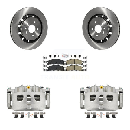 Front Brake Caliper Rotor & Ceramic Pad Kit For Ford Explorer Flex Taurus Police Utility KC8-100186N