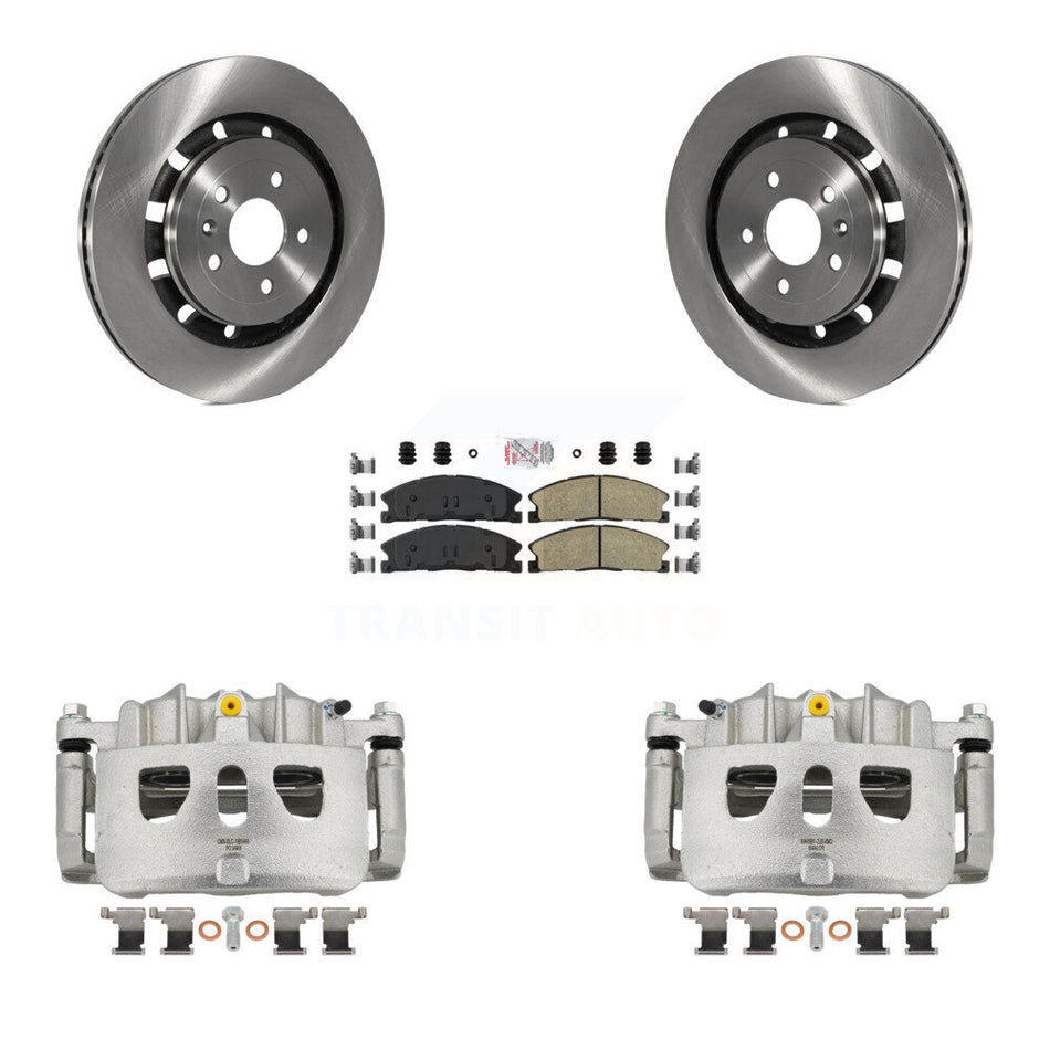 Front Brake Caliper Rotor & Ceramic Pad Kit For Ford Explorer Flex Taurus Police Utility KC8-100186N