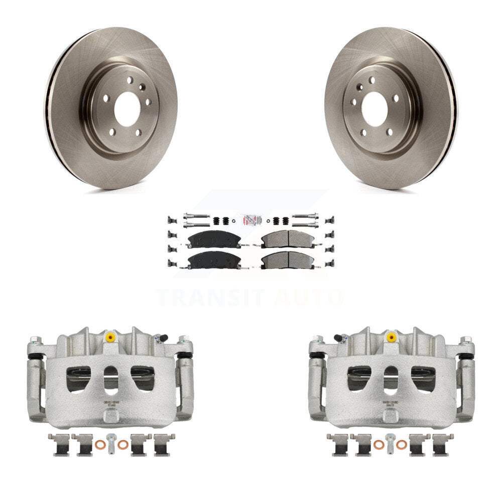 Front Brake Caliper Rotor Semi-Metallic Pad Kit For Ford Explorer With Heavy Duty Brakes KC8-100187N
