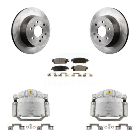 Rear Brake Caliper Rotor & Ceramic Pad Kit For GMC Chevrolet Sierra 1500 Silverado Tahoe KC8-100188T