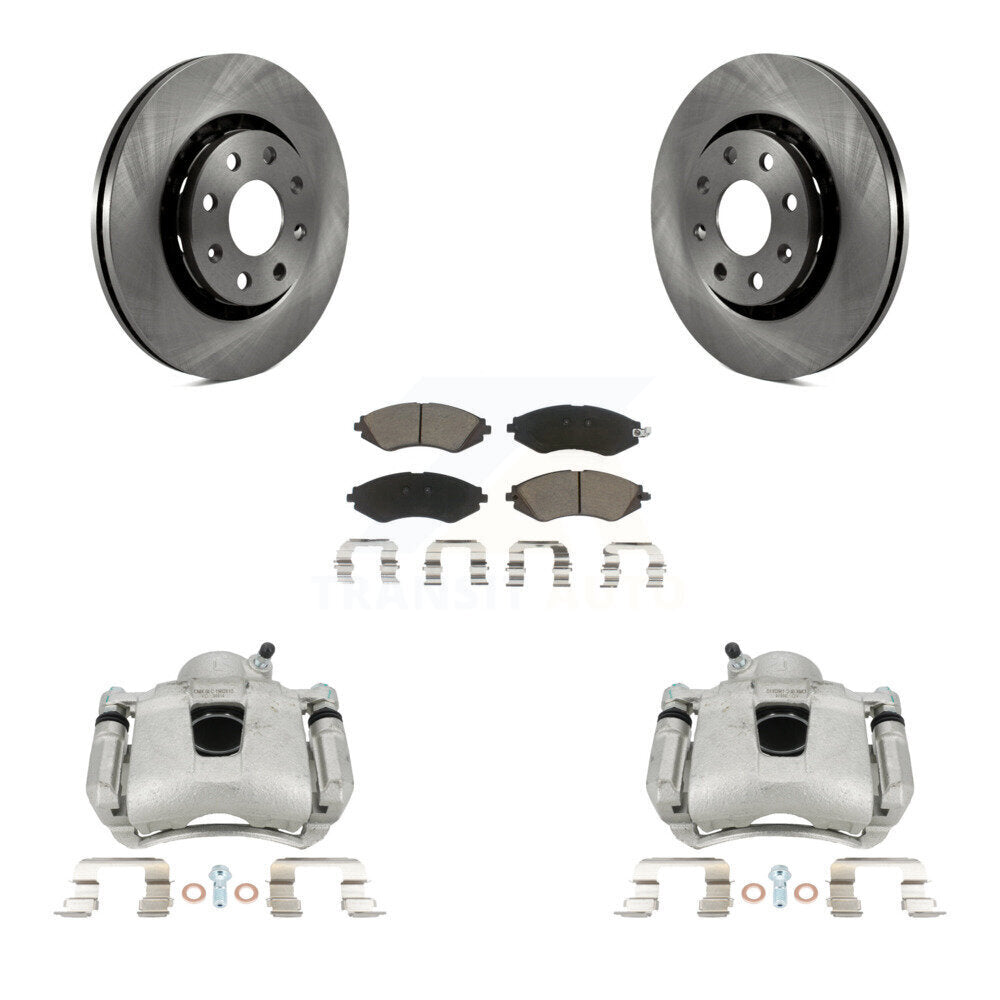 Front Disc Brake Caliper Rotors And Ceramic Pads Kit For Chevrolet Aveo Spark Aveo5 EV Pontiac G3 Suzuki Wave Wave5 Swift+ KC8-100191C by Transit Auto