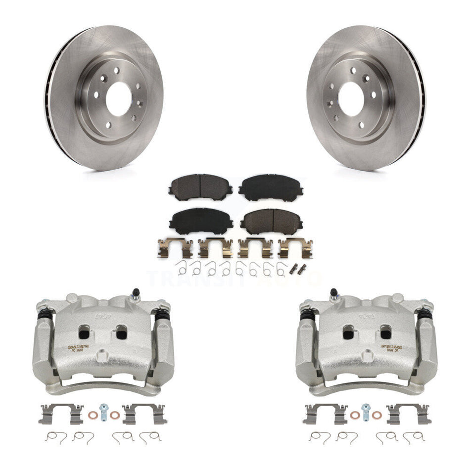 Front Brake Caliper Rotor Semi-Metallic Pad Kit For Nissan Rogue Without 3rd Row Seating KC8-100192P