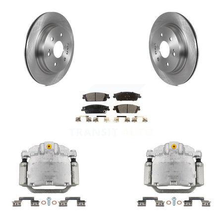 Rear Brake Caliper Rotor Ceramic Pad Kit For 2019 Chevrolet Silverado 1500 LD GMC Sierra KC8-100192T