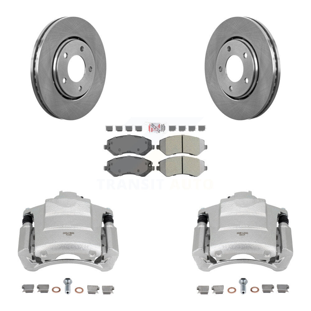 Front Brake Caliper Rotors Semi-Metallic Pad Kit For Dodge Caravan Grand Chrysler Town & KC8-100193N