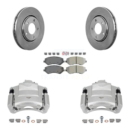 Front Brake Caliper Rotors Semi-Metallic Pad Kit For Dodge Caravan Grand Chrysler Town & KC8-100193N