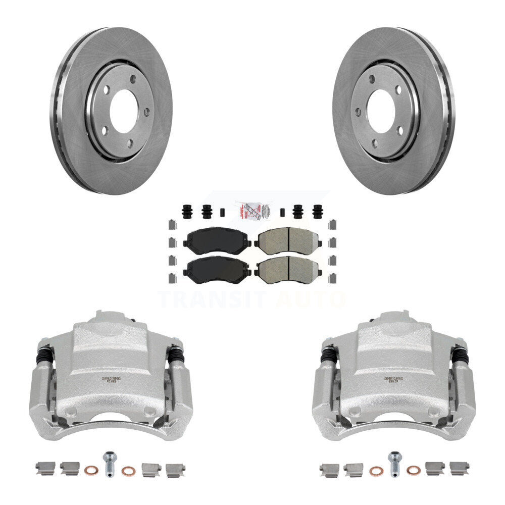 Front Brake Caliper Rotors Semi-Metallic Pad Kit For Dodge Caravan Grand Chrysler Town & KC8-100194N