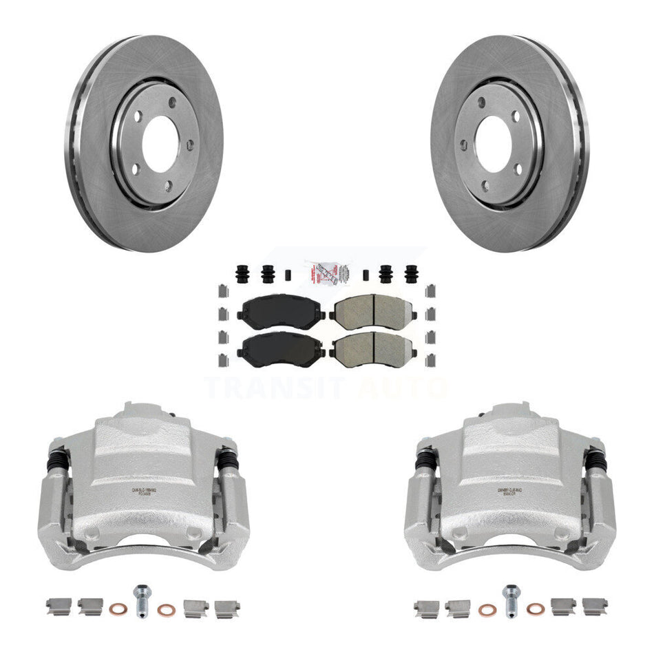 Front Brake Caliper Rotors Semi-Metallic Pad Kit For Dodge Caravan Grand Chrysler Town & KC8-100194N