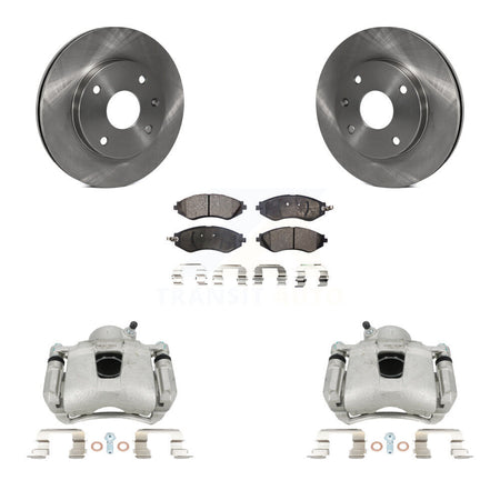 Front Disc Brake Caliper Rotors And Semi-Metallic Pads Kit For Suzuki Forenza Reno Chevrolet Optra KC8-100194P by Transit Auto