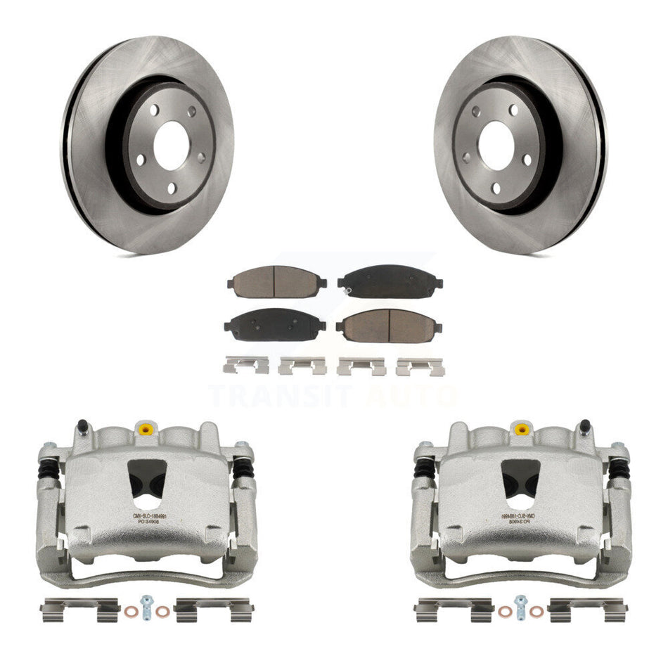 Front Disc Brake Caliper Rotors And Ceramic Pads Kit For Jeep Grand Cherokee Commander KC8-100195C