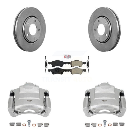 Front Brake Caliper Rotor And Semi-Metallic Pad Kit For 2004 Dodge Caravan From 12 01 03 KC8-100195N