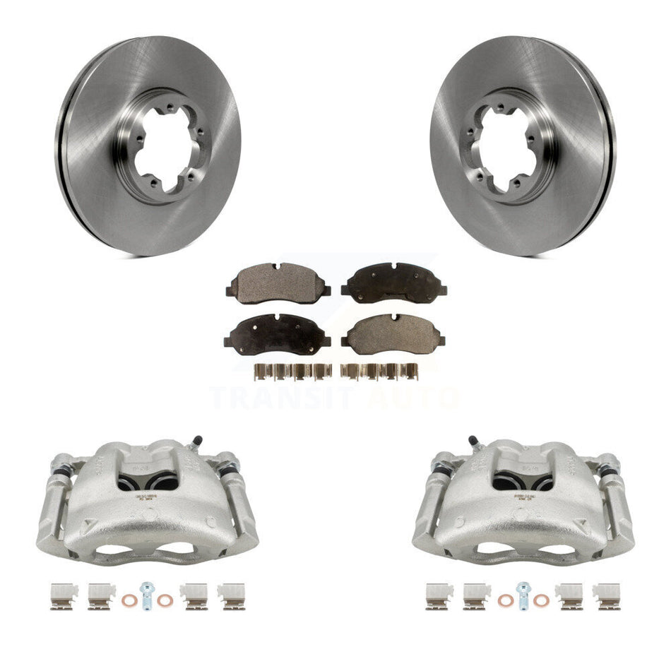 Front Disc Brake Caliper Rotors & Semi-Metallic Pad Kit For Ford Transit-250 Transit-150 KC8-100195P