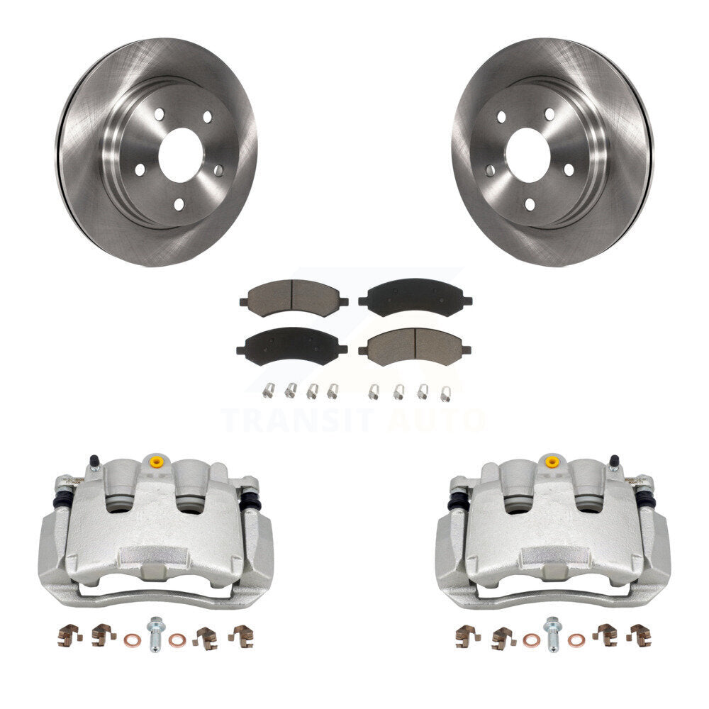 Front Disc Brake Caliper Rotors And Ceramic Pads Kit For Ram 1500 Classic Dodge KC8-100196C