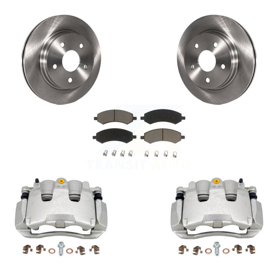 Front Disc Brake Caliper Rotors And Ceramic Pads Kit For Ram 1500 Classic Dodge KC8-100196C