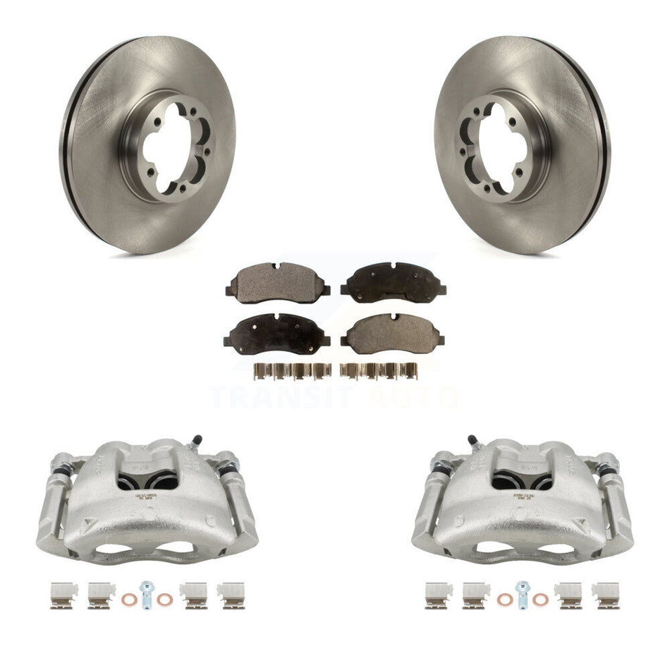 Front Disc Brake Caliper Rotors And Semi-Metallic Pads Kit For Ford Transit-350 HD KC8-100196P