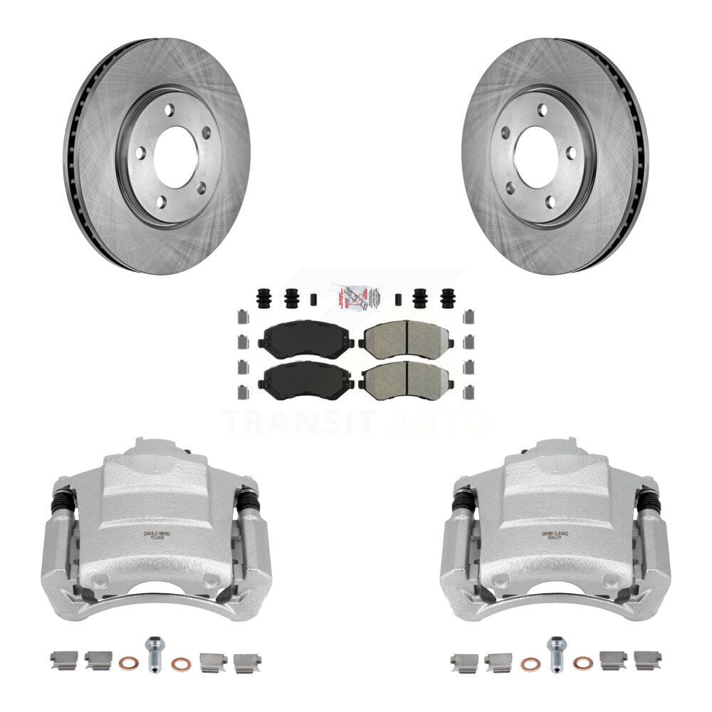 Front Brake Caliper Rotor Semi-Metallic Pad Kit For Dodge Grand Caravan Drum rear brakes KC8-100197N