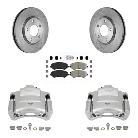 Front Brake Caliper Rotor Semi-Metallic Pad Kit For Dodge Grand Caravan Drum rear brakes KC8-100197N