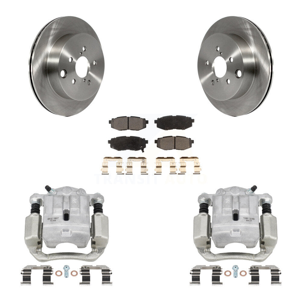 Rear Disc Brake Caliper Rotors And Ceramic Pads Kit For 2014-2018 Subaru Forester 2.0L KC8-100197T
