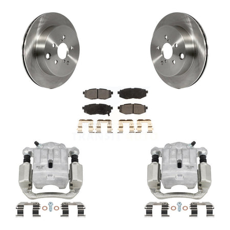 Rear Disc Brake Caliper Rotors And Ceramic Pads Kit For 2014-2018 Subaru Forester 2.0L KC8-100197T