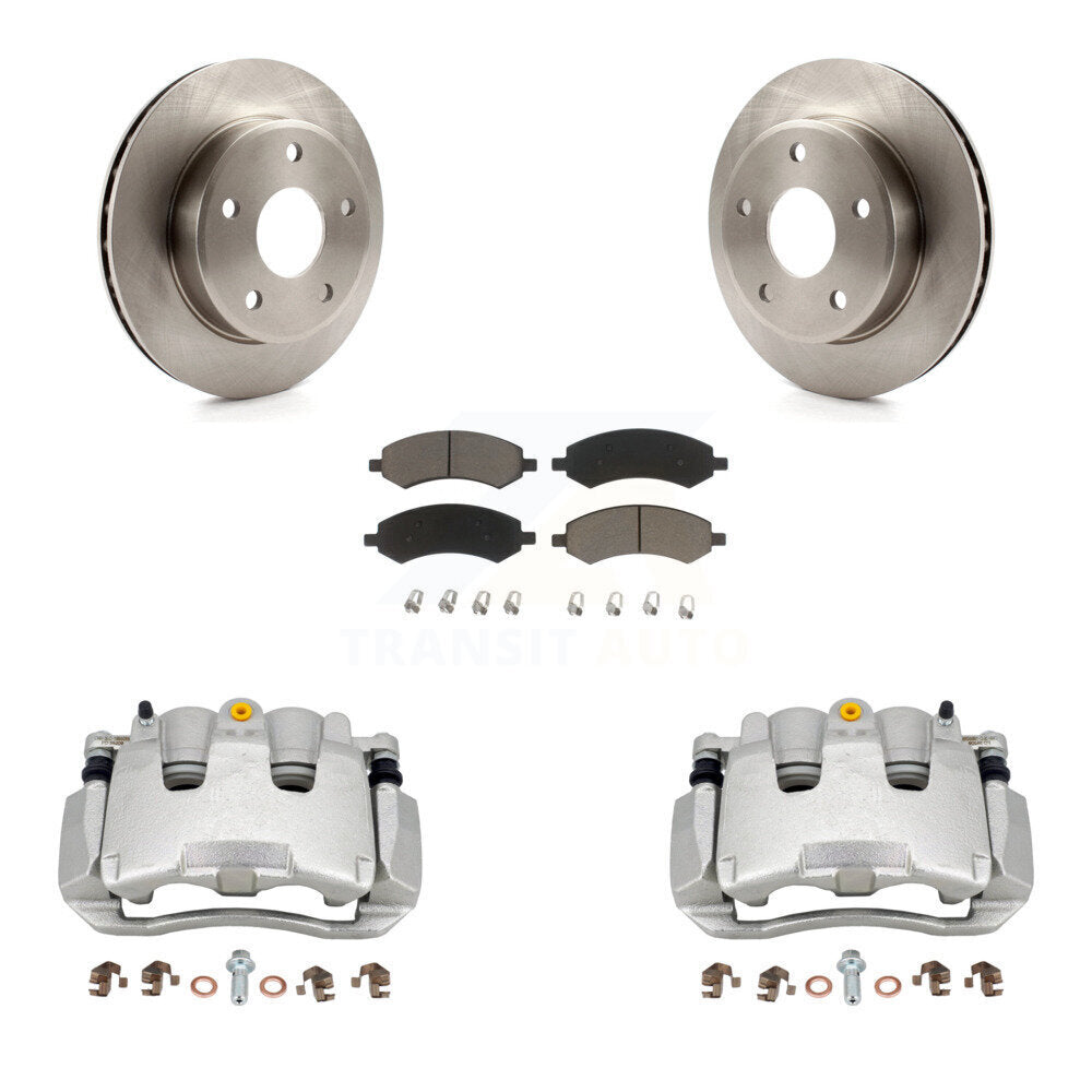 Front Disc Brake Caliper Rotors And Ceramic Pads Kit For Dakota Dodge Ram KC8-100198C