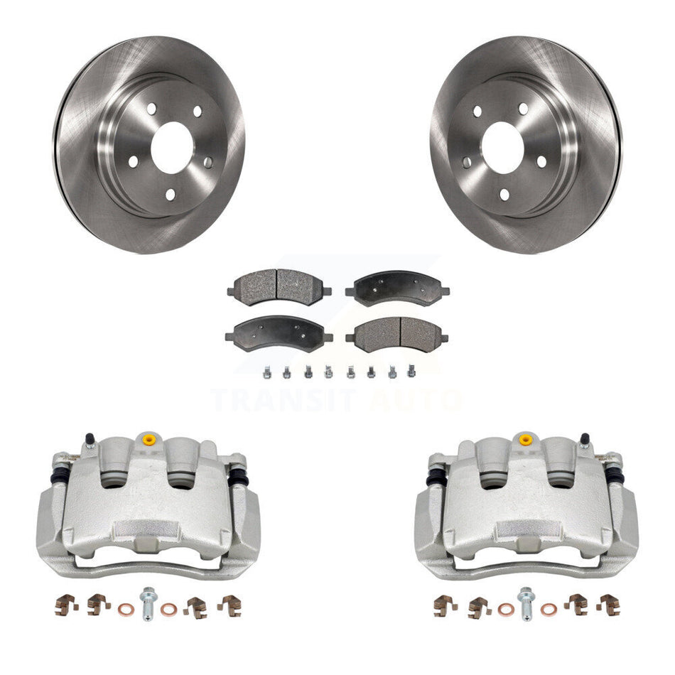 Front Disc Brake Caliper Rotors And Semi-Metallic Pads Kit For Ram 1500 Classic Dodge KC8-100198P