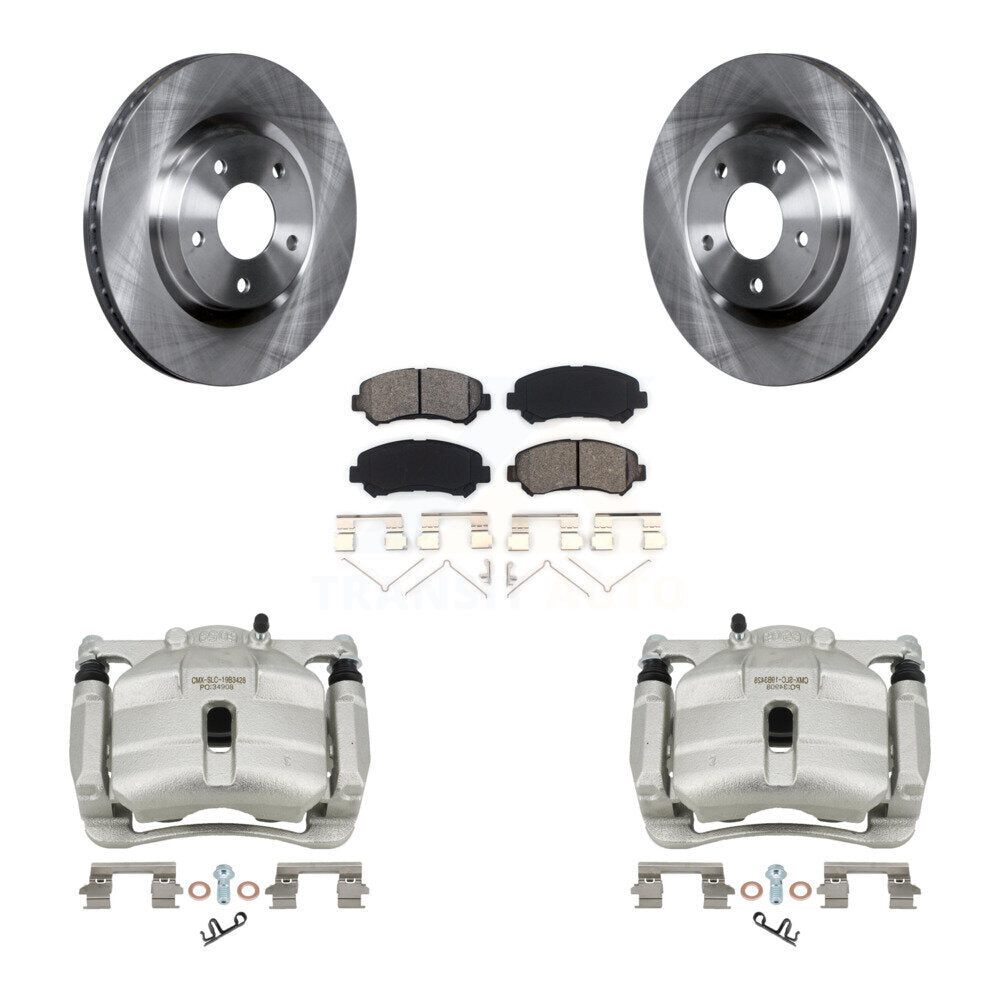 Front Disc Brake Caliper Rotors And Semi-Metallic Pads Kit For Nissan Rogue Select KC8-100198S