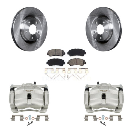 Front Disc Brake Caliper Rotors And Semi-Metallic Pads Kit For Nissan Rogue Select KC8-100198S